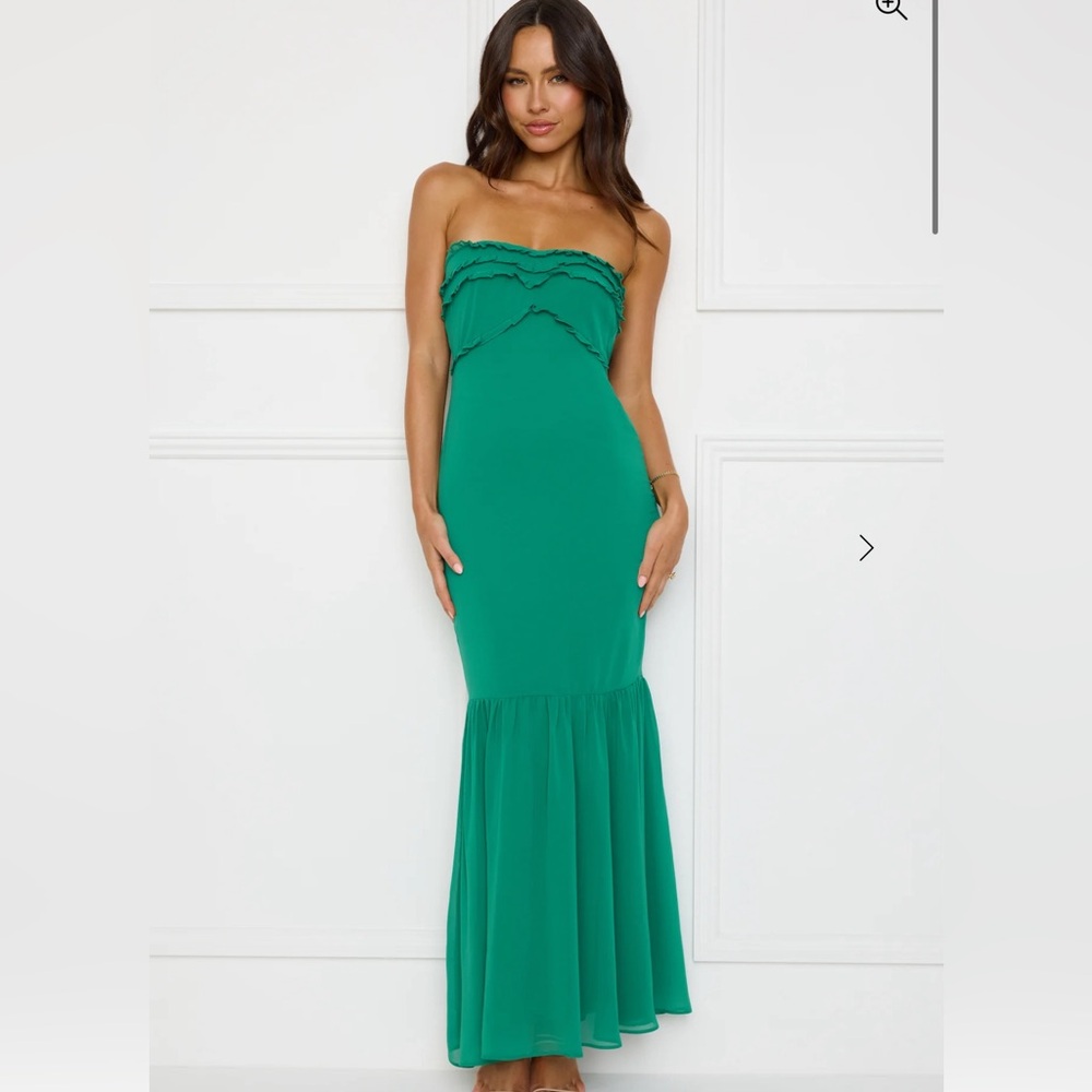 Hello Molly Green Strapless Gown for Weddings